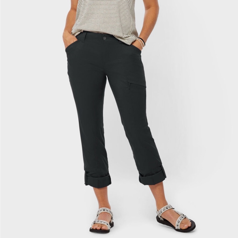 Duluth Trading Co Women Dry on the Fly Slim Leg Pants Black Outdoor Chic 14 X 33 - Picture 2 of 16